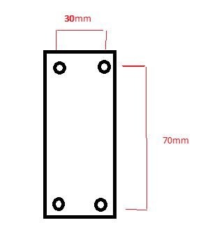 Breedtelicht LED haakse hoek rood/wit L/R