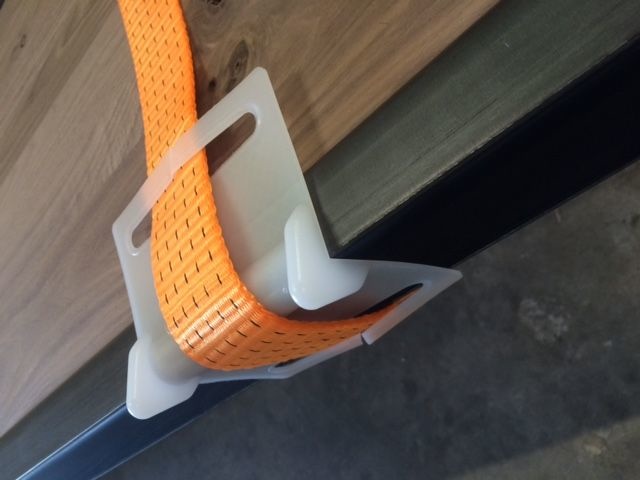 Kantbescherming spanband voor haakse hoek