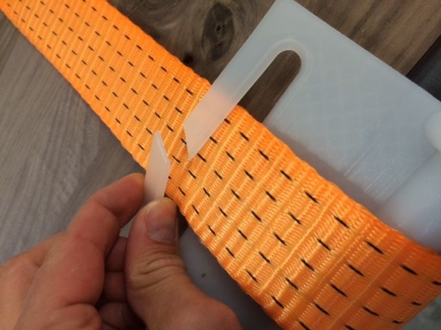 Kantbescherming spanband voor haakse hoek