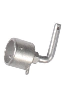 Eindstuk borststang paardentrailer 53x43 mm - 90 graden