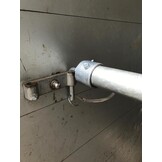 Eindstuk borststang paardentrailer 53x43 mm - 90 graden