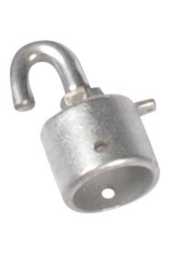 Eindstuk borststang paardentrailer 53x43 mm - ronde haak