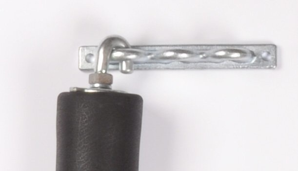 Eindstuk borststang paardentrailer 53x43 mm - ronde haak