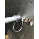 Eindstuk borststang paardentrailer 53x43 mm - ronde haak