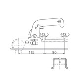 Winterhoff EM150-V-F - koker 60 mm - 1500 kg - geremde koppeling