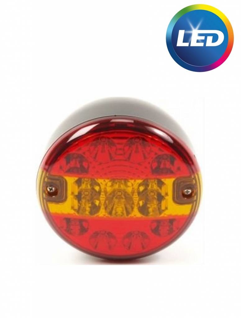 LED achterlicht rond 140x80 mm