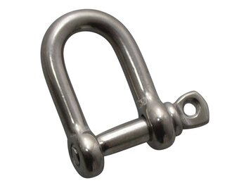 Harpsluiting D sluiting 10 mm RVS 316