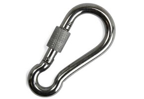 Karabijnhaak RVS 80x12 mm - 12 mm oog