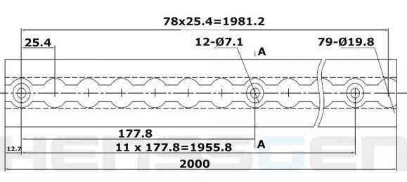 Rails voor ladingzekering á 1 meter