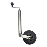 Neuswiel met handrem blokkade rond diameter 48 mm met rubberband en kunststof velg