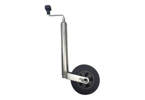 Neuswiel met handrem 48 mm met kunststof velg