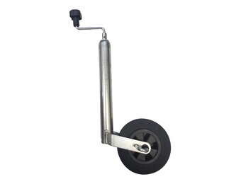 Neuswiel met handrem 48 mm met kunststof velg