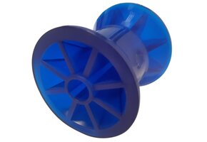 72x73 mm kielrol blauw 14,5 mm naafdiameter