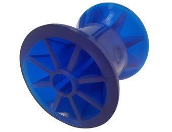 72x73 mm kielrol blauw 14,5 mm naafdiameter