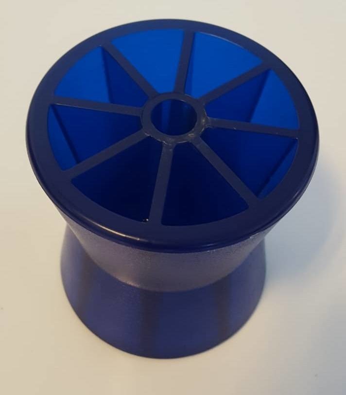 97x89 mm kielrol blauw 14,3 mm naafdiameter