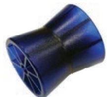 97x89 mm kielrol blauw 14,3 mm naafdiameter