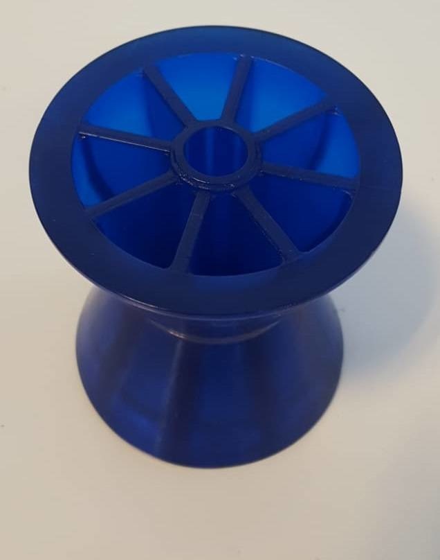 95x87 mm kielrol blauw 14,5 mm naafdiameter