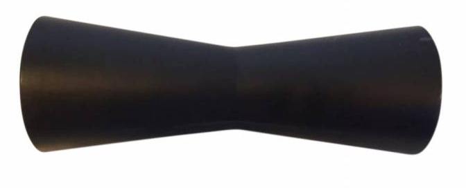 188x68 mm kielrol zwart 21 mm naafdiameter