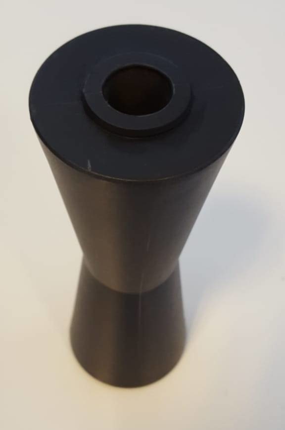 188x68 mm kielrol zwart 21 mm naafdiameter