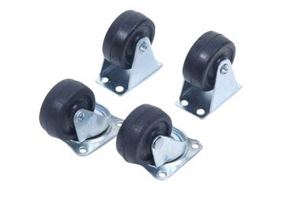 Bok en zwenkwiel set 40 mm - totale hoogte 50 mm