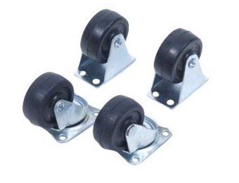 Bok en zwenkwiel set 40 mm - totale hoogte 50 mm