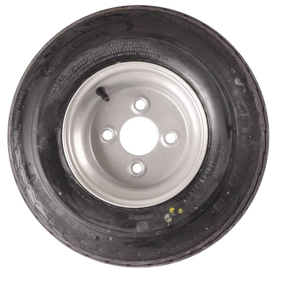 Compleet 8 inch wiel 16.5x6.50-8 band + velg - opel steek: 4x100 - 6PR - 360 kg - 60 mm naafdiameter