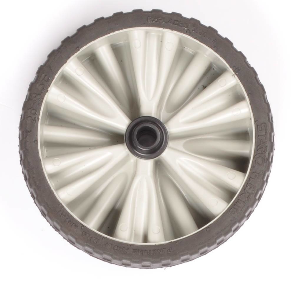 3.00-4 steekwagenwiel - massief/anti-lek band en kunststof velg - 150 kg maximale belasting - 20 mm asgat/naafdiameter