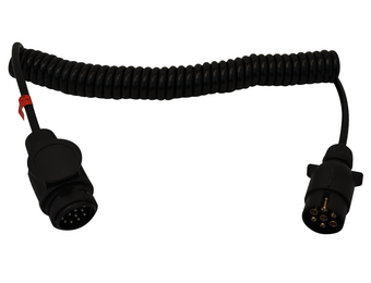 Spiraalkabel 90 > 250 cm - 13P (M) <> 7P (M)