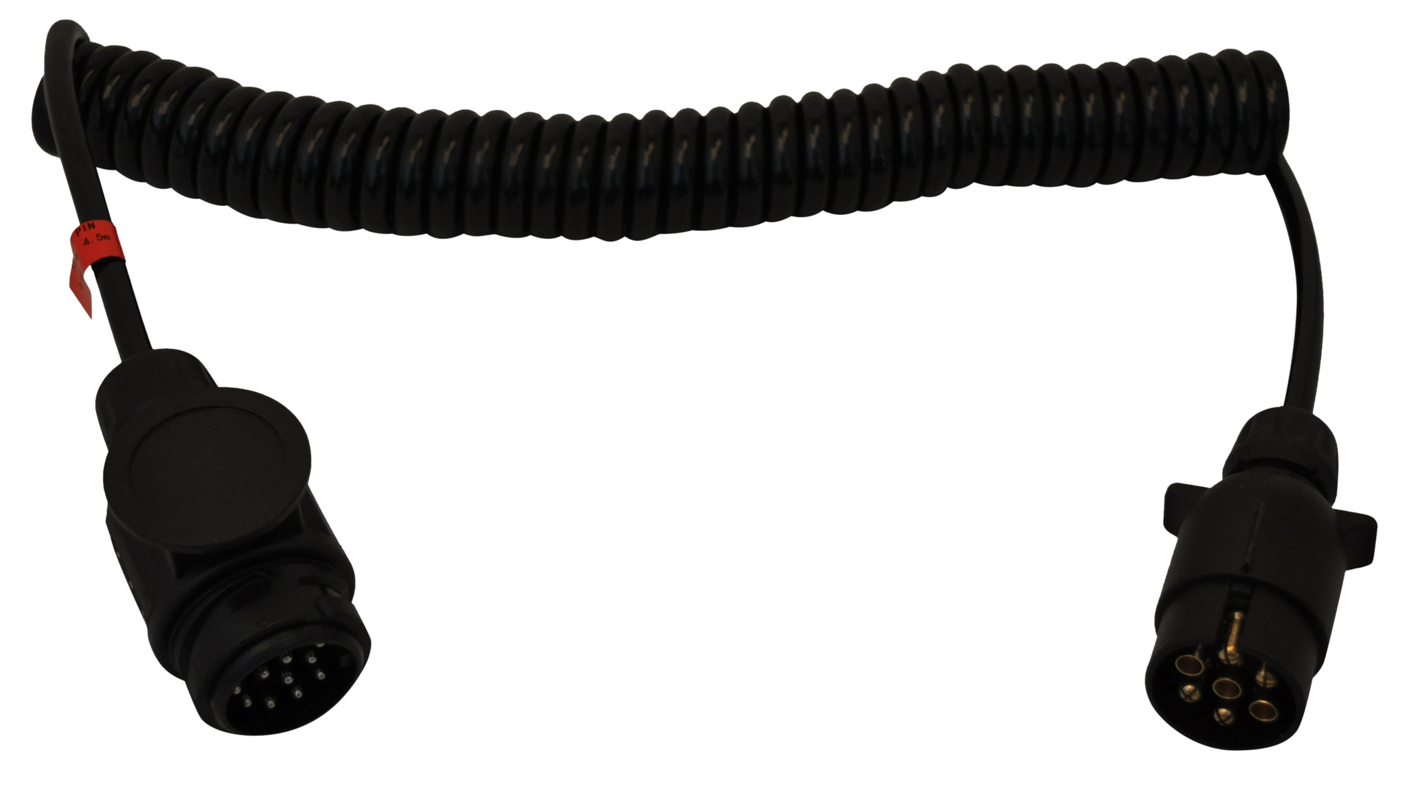 Adapter spiraalkabel 7 aderig met 13-polige stekker & 7-polige stekker - 90 tot 250 cm