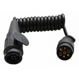 Adapter spiraalkabel 7 aderig met 13-polige stekker & 7-polige stekker - 90 tot 250 cm
