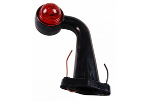 Hella Breedtelichten Rood/Wit haaks rubber ( 18,5 cm)