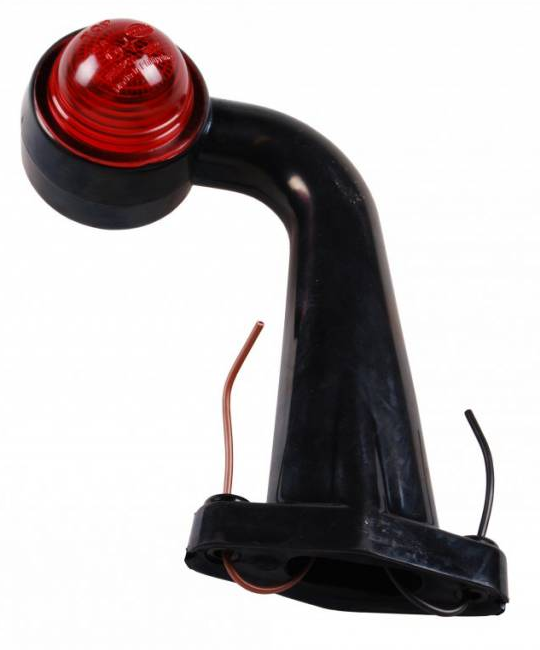 Hella Breedtelichten Rood/Wit haaks rubber ( 18,5 cm)