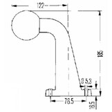 Hella Breedtelichten Rood/Wit haaks rubber ( 18,5 cm)