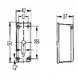 Hella breedtelicht Rood/Wit 2XS 005 020-001