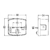 Achterlicht Links met kliksluiting 85x88x54 mm
