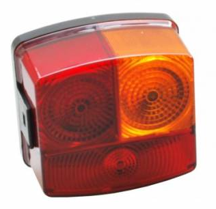 Achterlicht rechts met kliksluiting 85x88x54 mm