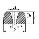 Bescherm buffer PVC 25 mm