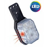 Aspock Flexipoint LED breedtelicht universeel rood / wit op kleine rubber houder met 0,5m kabel