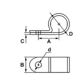 Kabelbeugel (4,8 mm) voor bevestiging verlichtingskabel