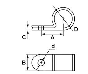 Kabelbeugel (4,8 mm) voor bevestiging verlichtingskabel