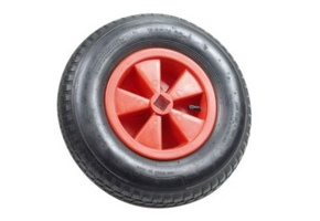 Kruiwagenwiel 4.00-8 luchtband - 20mm - vierkant