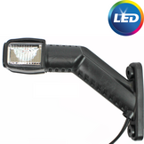 Aspock Superpoint 4 - links - wit/rood/oranje - LED - 100 cm platte kabel