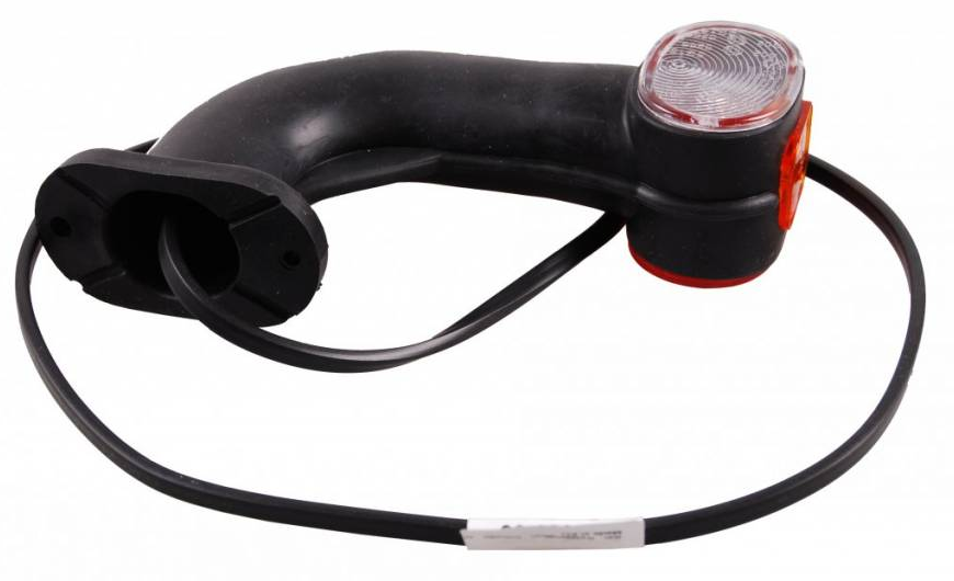 Aspock Superpoint 2 - Links/Rechts- haakse hoek - wit/oranje/rood - platte kabel