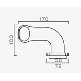 Aspock Superpoint 2 - Links/Rechts- haakse hoek - wit/oranje/rood - platte kabel