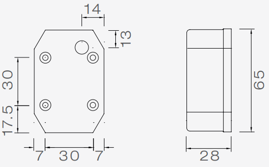 Aspock Flexipoint LED - wit - 50 cm platte kabel - DC kabel