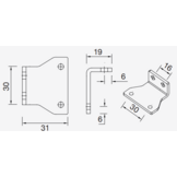 Aspock Flexipoint houder 90°/haaks