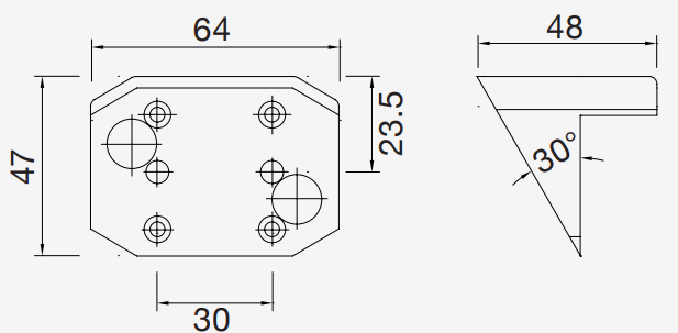 Aspock Flexipoint houder schuin voor spatbordmontage
