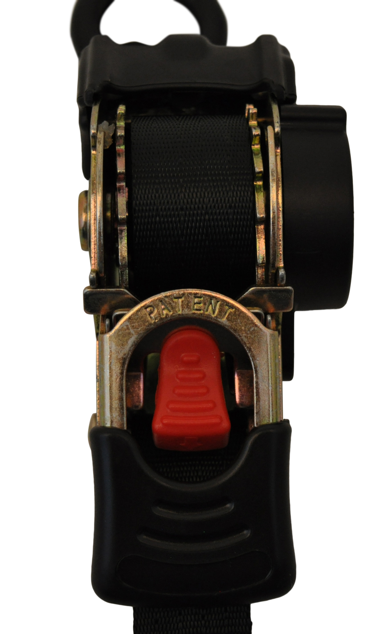 Automatisch oprollende spanband met borgveer en twee S-haken 180x2,5 cm (300 kg)