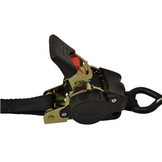 Automatisch oprollende spanband met borgveer en twee S-haken 180x2,5 cm (300 kg)