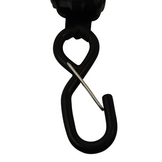 Automatisch oprollende spanband met borgveer en twee S-haken 180x2,5 cm (300 kg)